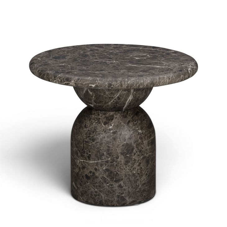 Cynthia Dark Emperador Outdoor Round Side Table