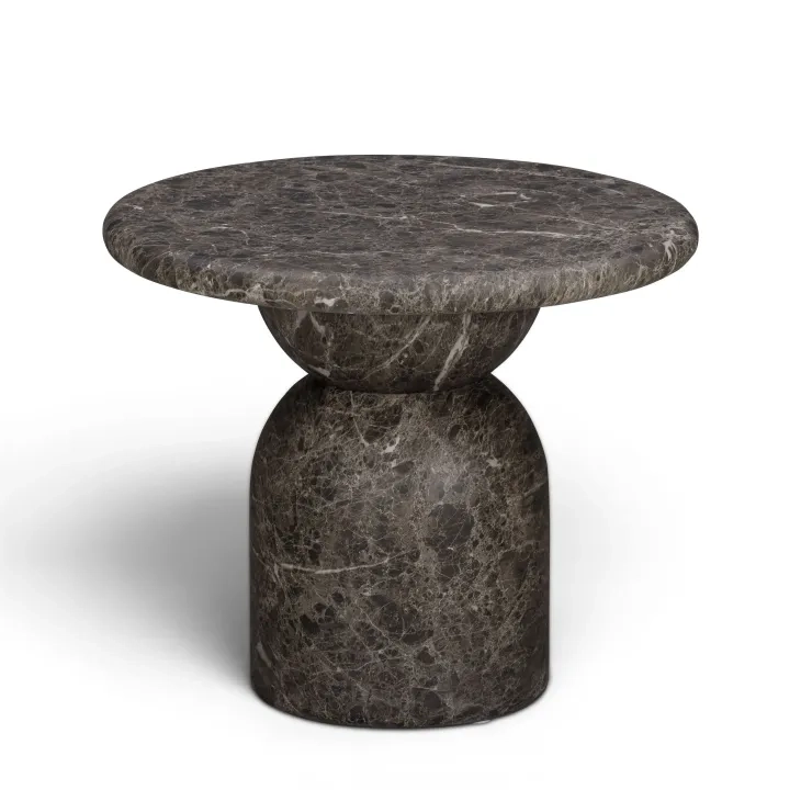Cynthia Dark Emperador Outdoor Round Side Table