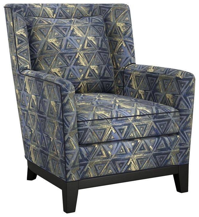 Atlas Blue Upholstered Lounge Chair