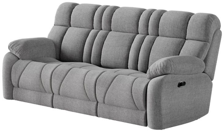 Wild Card Bahari Platinum 92" Reclining Sofa with USB Charging