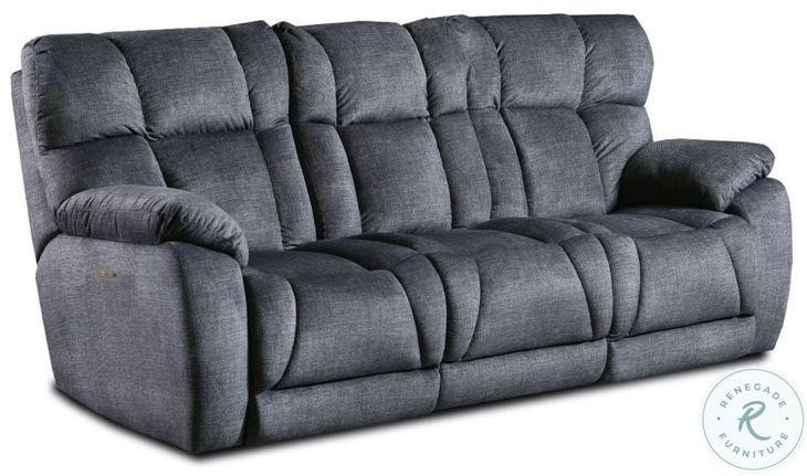 Wild Card Brady Charcoal Power Headrest Zero Gravity Reclining Sofa with USB ports