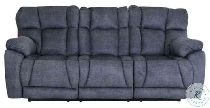 Wild Card Brady Charcoal Power Headrest Zero Gravity Reclining Sofa with USB ports