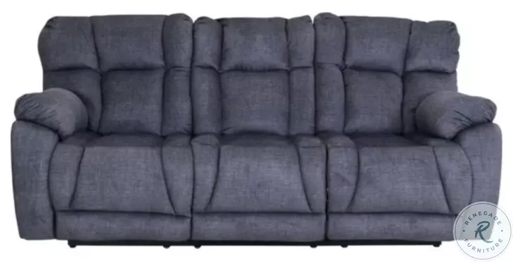 Wild Card Brady Charcoal Power Headrest Zero Gravity Reclining 92" Sofa with USB ports
