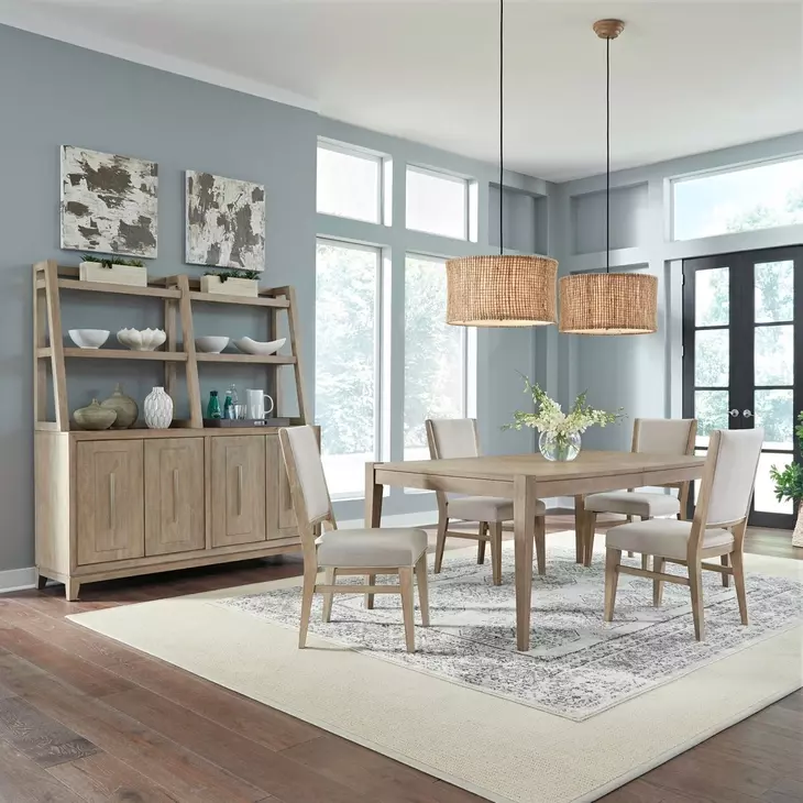 Brentwood Sandstone 92" Extendable Rectangular Dining Room Set