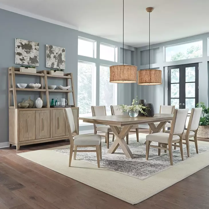 Brentwood Sandstone 102" Extendable Rectangular Dining Table