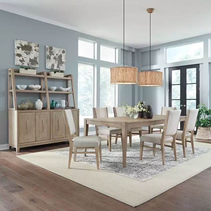 Brentwood Sandstone 92" Extendable Rectangular Dining Table