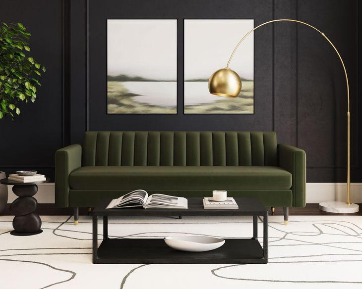 Yosi Moss Green 87" Sofa