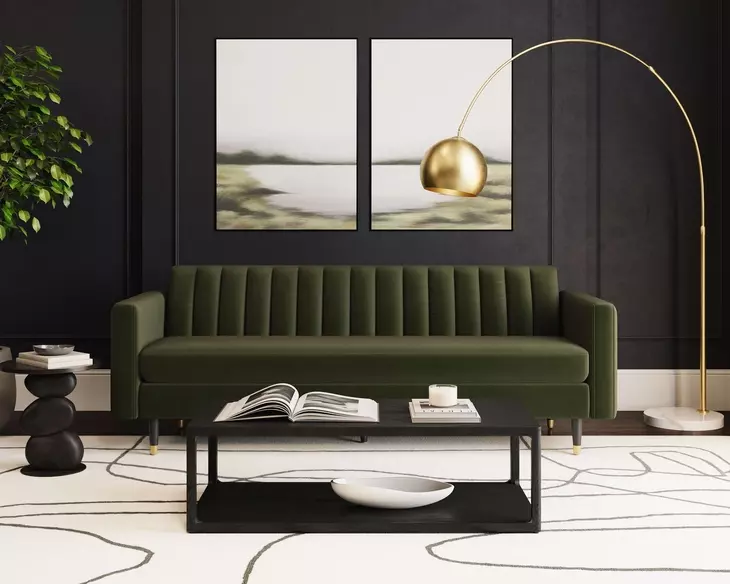 Yorin Moss Green 87" Sofa