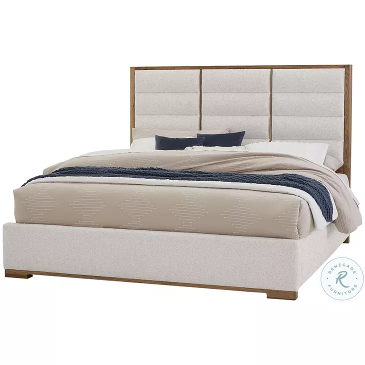 Ben And Erin Napier Natural And Oatmeal Upholstered King Low Profile Bed