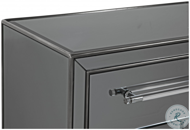 Trevor Metallic Graphite Chairside Chest