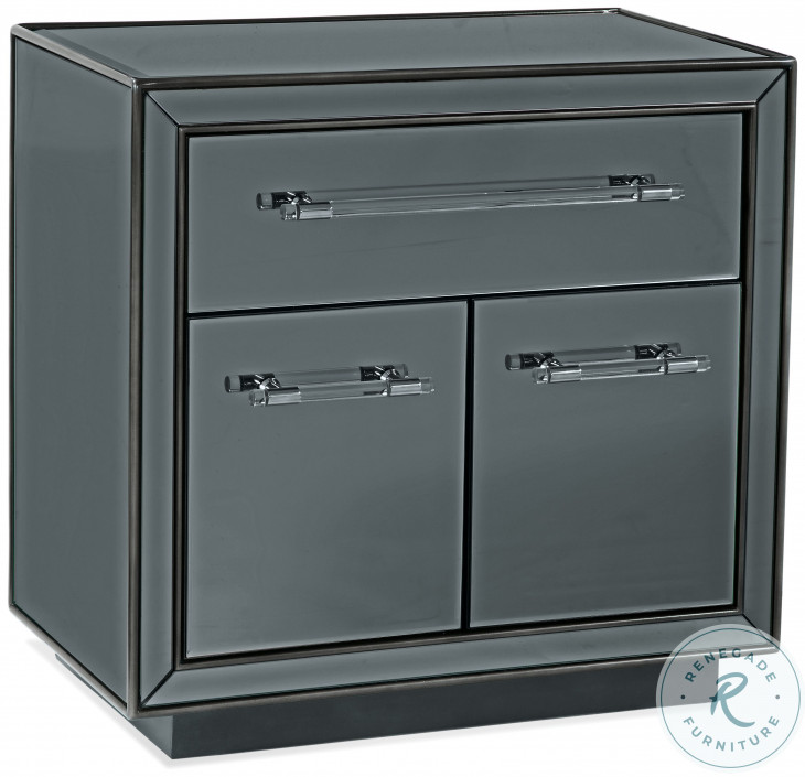 Trevor Metallic Graphite Chairside Chest