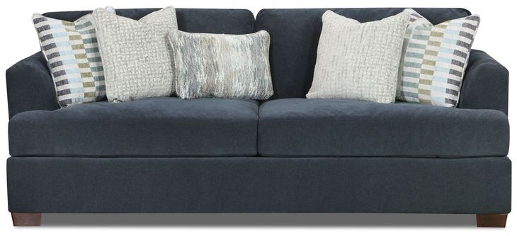 Elise Ink White Performance Fabric 93" Sofa