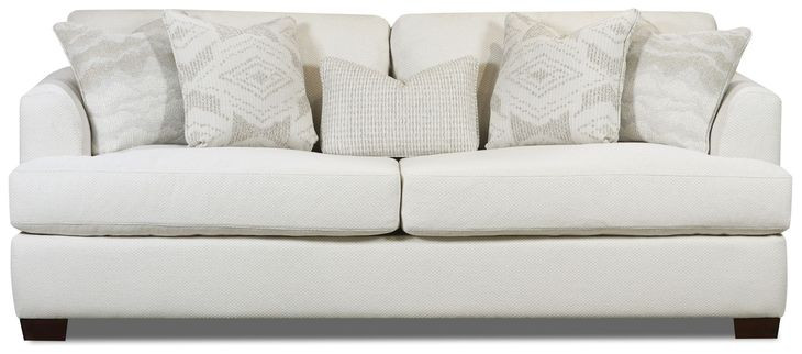 Hobnob Cotton Off White Performance Fabric 93" Sofa