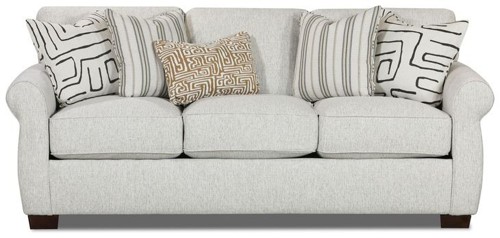Durango Pewter Off White Performance Fabric 91" Sofa