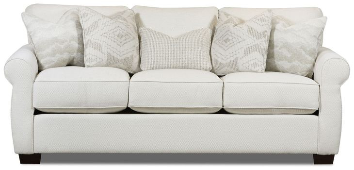 Hobnob Cotton Off White Performance Fabric 91" Sofa