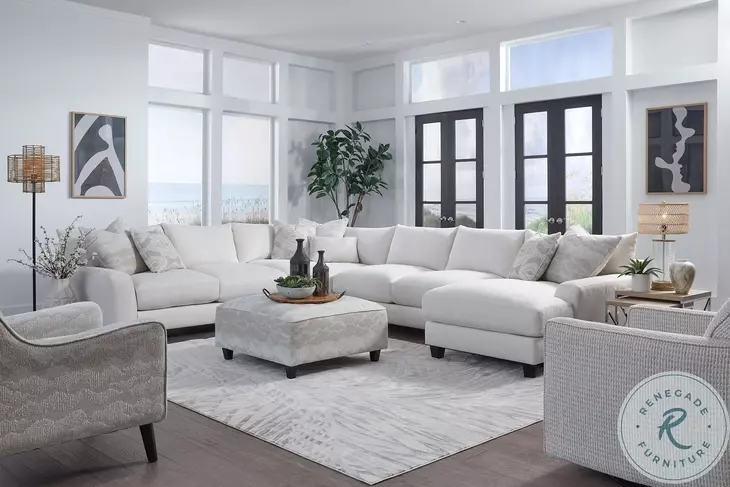 Hobnob Fuji Cotton Cocktail Ottoman