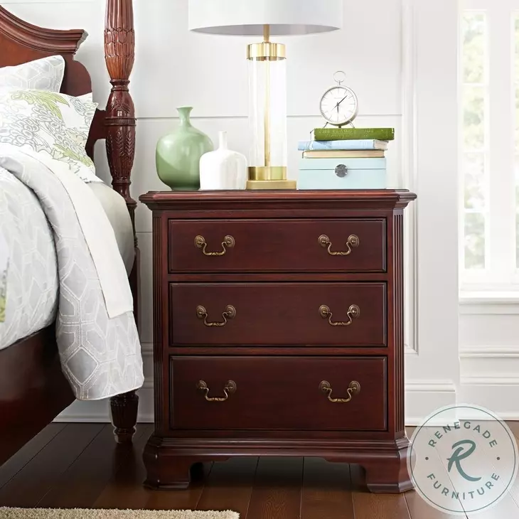 Orchard Crest Classic Antique Cherry 3 Drawer Nightstand