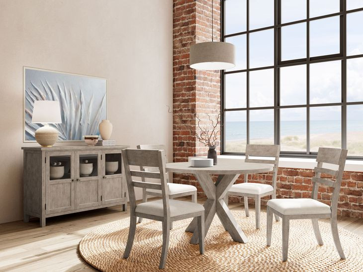 Bennett Frosted Gray 48" Round Dining Table