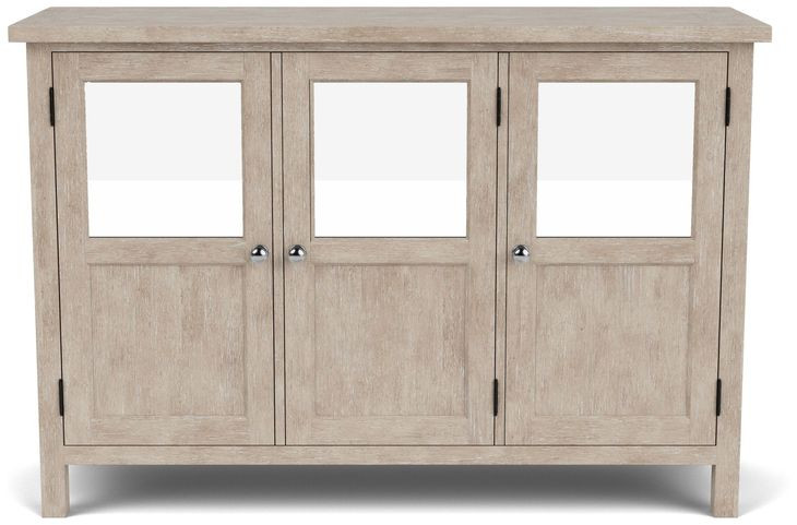 Bennett Frosted Gray 3 Door Buffet