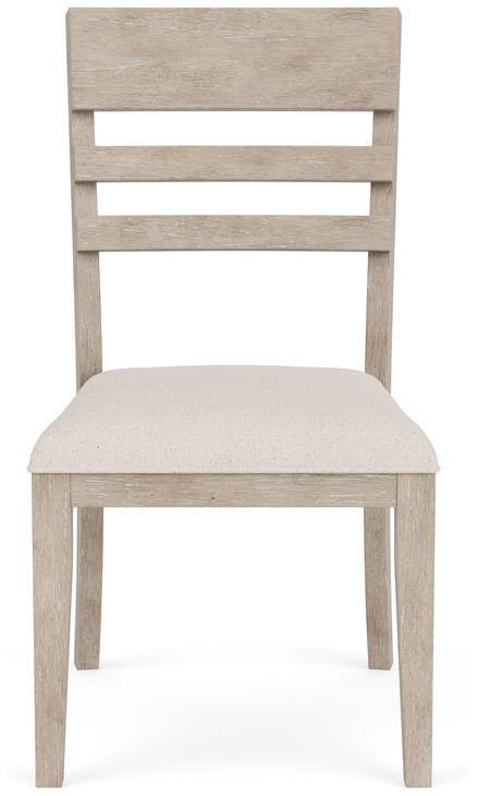 Bennett Beige Upholstered Ladder Back Side Chair Set of 2