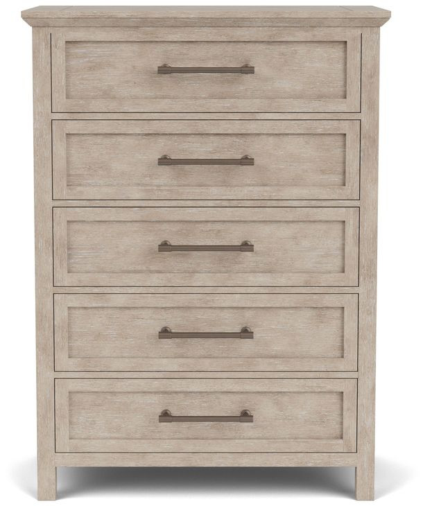 Bennett Frosted Gray 5 Drawer Chest