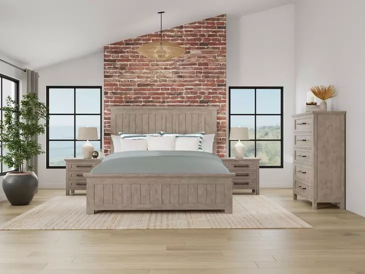Bennett Frosted Gray Panel Bedroom Set