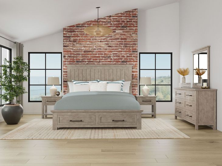 Bennett Frosted Gray Storage Panel Bedroom Set