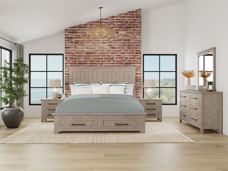 Bennett Frosted Gray Storage Panel Bedroom Set