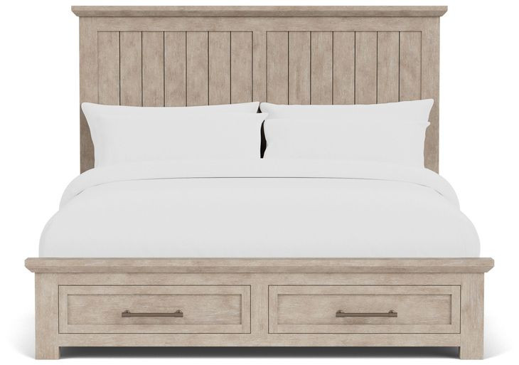 Bennett Frosted Gray King Storage Panel Bed