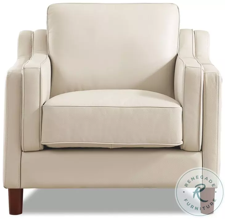 Isla Vanilla Top Grain Leather Chair