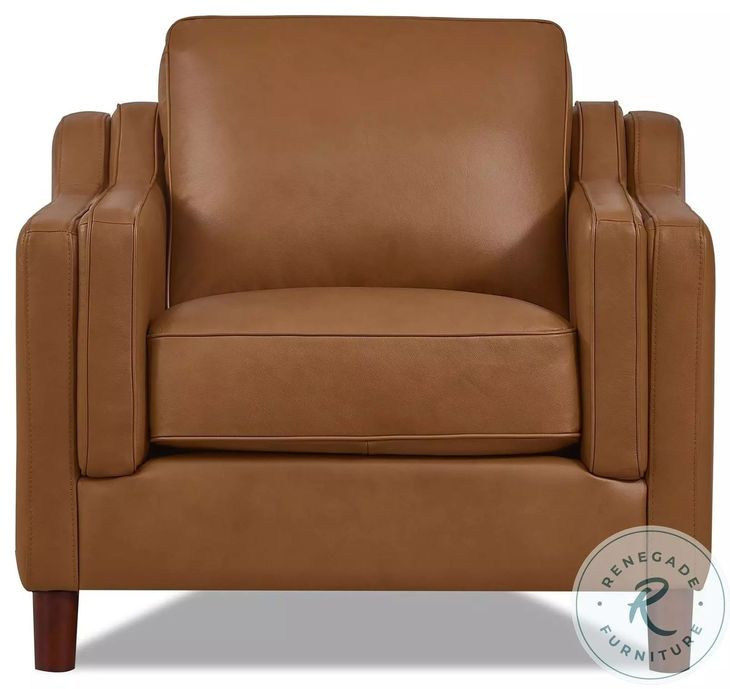 Isla Cognac Leather Upholstered Accent Chair