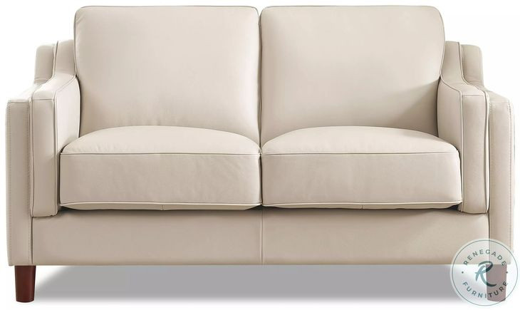 Isla Vanilla Leather 60" Loveseat
