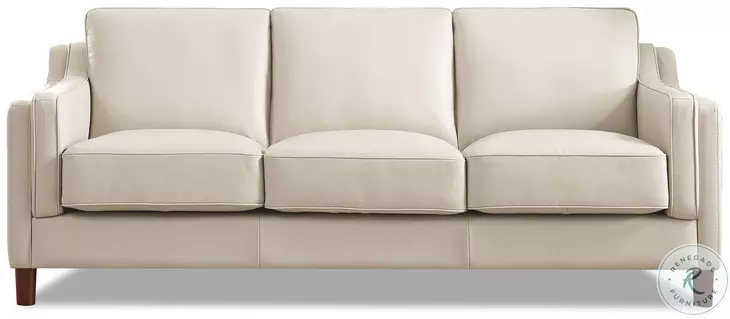 Isla Vanilla Top Grain Leather Sofa