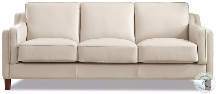 Isla Vanilla Leather 84" Sofa