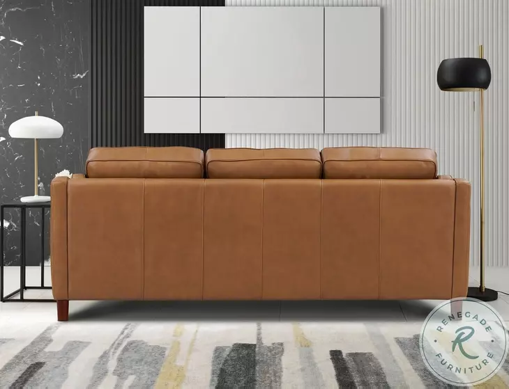 Isla Cognac Top Grain Leather Sofa