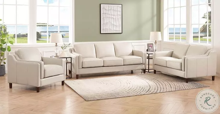 Isla Vanilla Top Grain Leather Chair