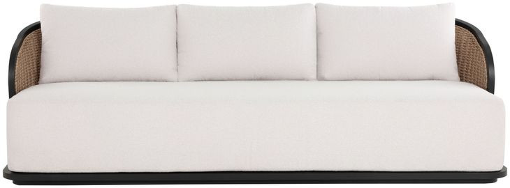 Bora Louis Cream Performance Fabric 97" Outdoor Sofa