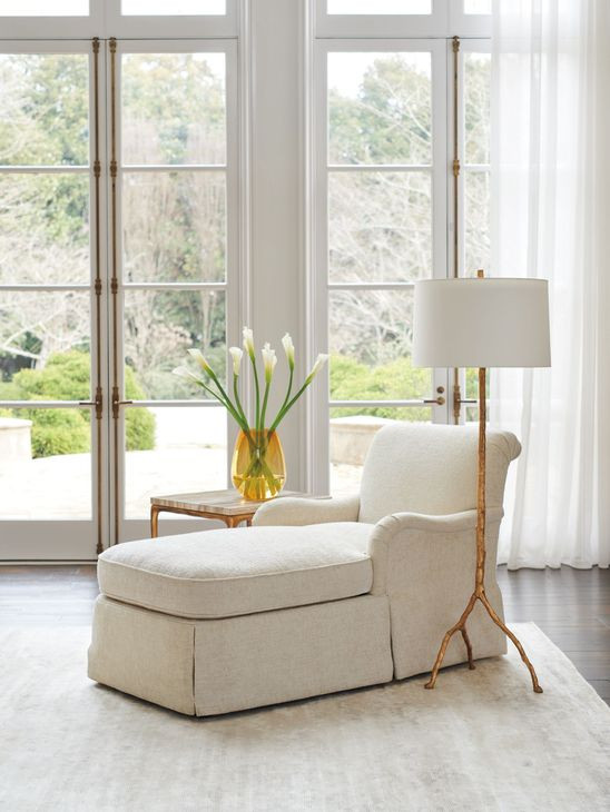 Leanne Silverado Beige 31" Chaise