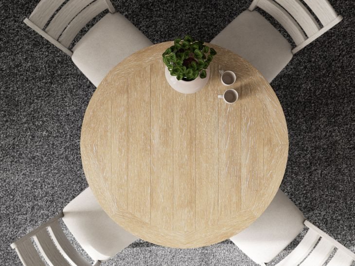 Glenndale Aged White and Wheat 48" Round Dining Table