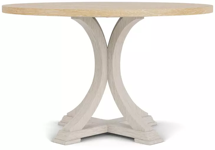 Glenndale Aged White and Wheat 48" Round Dining Table