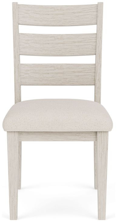 Glenndale Beige Upholstered Ladder Back Side Chair Set of 2