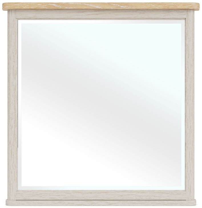 Glenndale Aged White Rectangular Dresser Mirror