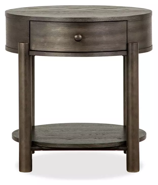 Hadleigh Black Coffee Bean Round End Table