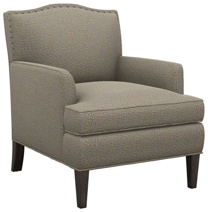 Walton Blue Upholstered Lounge Chair with Nailhead Trim