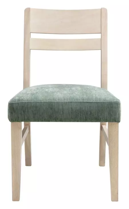West End Sage Green and Natural Maple Upholstered Ladder Back Side Chair Set of 2