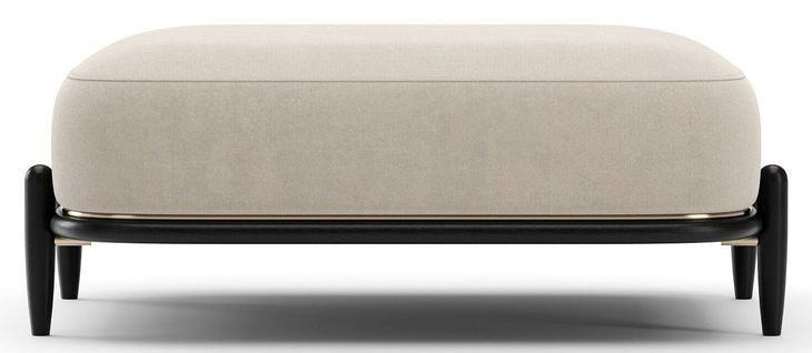 Madera Oatmeal Upholstered Rectangular Ottoman