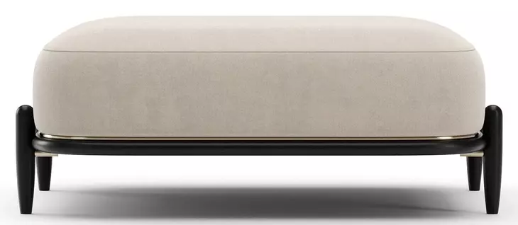 Madera Oatmeal Upholstered Rectangular Ottoman