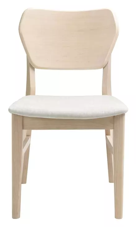West End Ivory and Natural Maple Upholstered Side Chair Set of 2