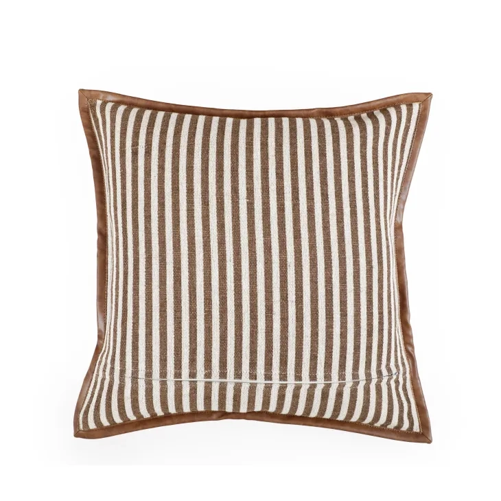 Kora Brown and White Throw Pillow Cover