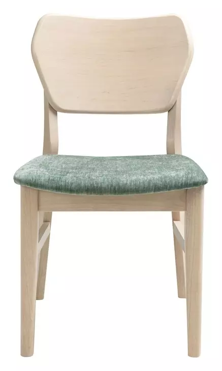 West End Sage Green and Natural Maple Upholstered Side Chair Set of 2